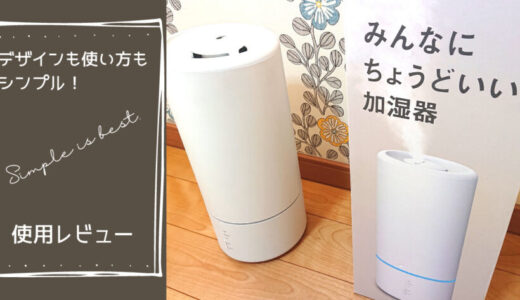 デザインも使い方もシンプル！「みんなにちょうどいい加湿器」使用レビュー